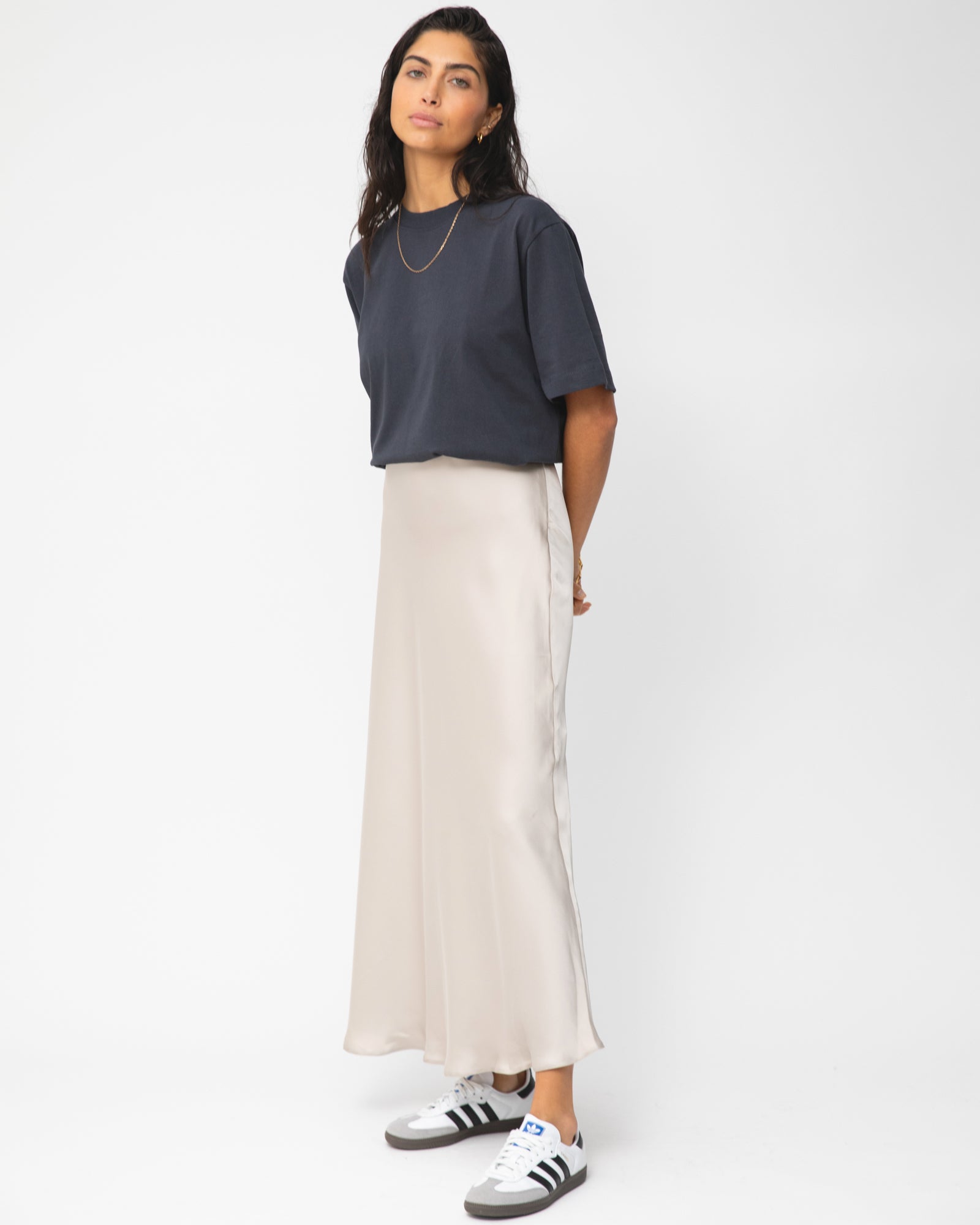 Jeanne Maxi Satin Skirt